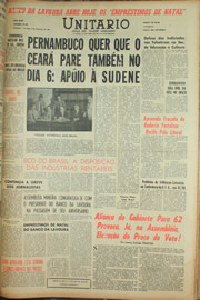 Página do jornal Unitário de dezembro de 1961