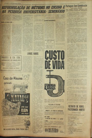 Página do jornal Unitário de dezembro de 1961