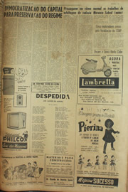 Página do jornal Unitário de dezembro de 1961