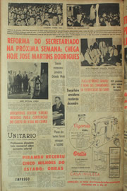 Página do jornal Unitário de dezembro de 1961