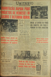 Página do jornal Unitário de dezembro de 1961