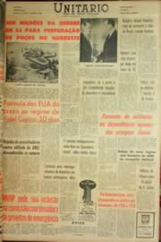 Página do jornal Unitário de janeiro de 1962