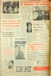 Página do jornal Unitário de janeiro de 1962