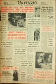 Página do jornal Unitário de janeiro de 1962