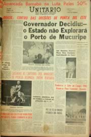 Página do jornal Unitário de janeiro de 1962
