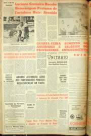 Página do jornal Unitário de janeiro de 1962