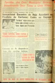 Página do jornal Unitário de janeiro de 1962