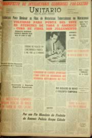Página do jornal Unitário de janeiro de 1962