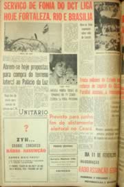 Página do jornal Unitário de fevereiro de 1962