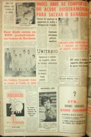 Página do jornal Unitário de fevereiro de 1962