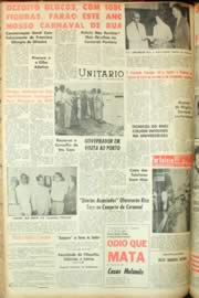 Página do jornal Unitário de março de 1962