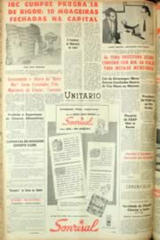 Página do jornal Unitário de março de 1962