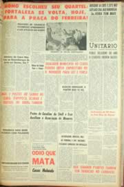Página do jornal Unitário de março de 1962