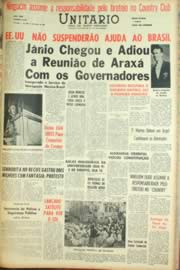 Página do jornal Unitário de março de 1962