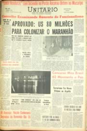 Página do jornal Unitário de março de 1962