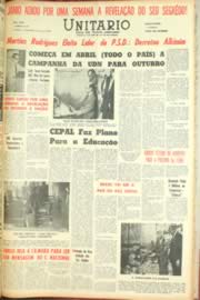 Página do jornal Unitário de março de 1962