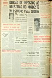 Página do jornal Unitário de março de 1962