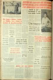 Página do jornal Unitário de março de 1962