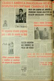 Página do jornal Unitário de abril de 1962