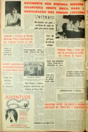 Página do jornal Unitário de abril de 1962