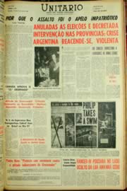 Página do jornal Unitário de abril de 1962