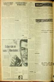 Página do jornal Unitário de abril de 1962