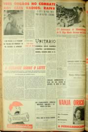 Página do jornal Unitário de abril de 1962