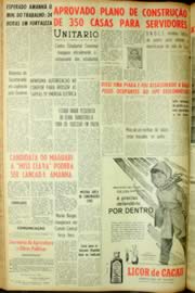 Página do jornal Unitário de maio de 1962
