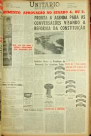 Página do jornal Unitário de maio de 1962
