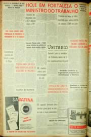 Página do jornal Unitário de maio de 1962