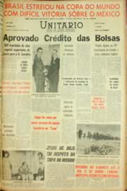 Página do jornal Unitário de maio de 1962