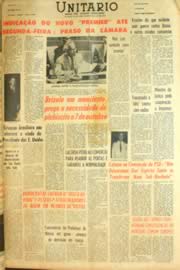 Página do jornal Unitário de julho de 1962