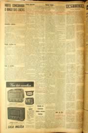 Página do jornal Unitário de julho de 1962
