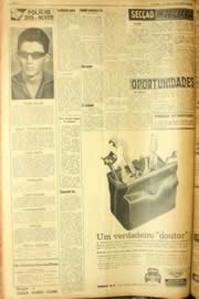 Página do jornal Unitário de agosto de 1962