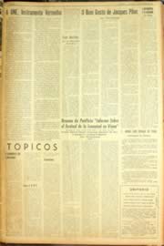 Página do jornal Unitário de agosto de 1962