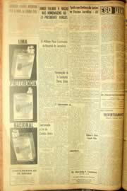 Página do jornal Unitário de agosto de 1962