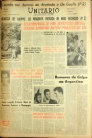 Página do jornal Unitário de agosto de 1962
