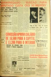 Página do jornal Unitário de setembro de 1962