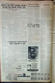 Página do jornal Unitário de novembro de 1962