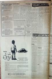 Página do jornal Unitário de novembro de 1962
