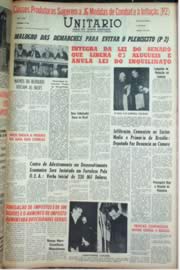 Página do jornal Unitário de novembro de 1962