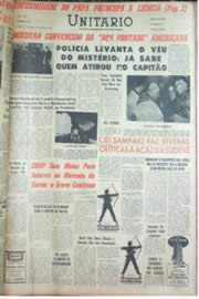 Página do jornal Unitário de dezembro de 1962