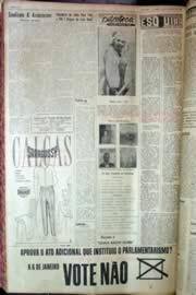 Página do jornal Unitário de dezembro de 1962