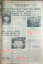 Página do jornal Unitário de dezembro de 1962