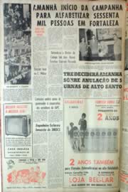 Página do jornal Unitário de dezembro de 1962