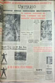 Página do jornal Unitário de dezembro de 1962