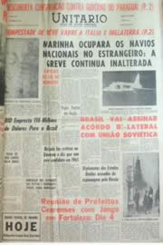 Página do jornal Unitário de dezembro de 1962