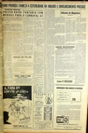 Página do jornal Unitário de fevereiro de 1964