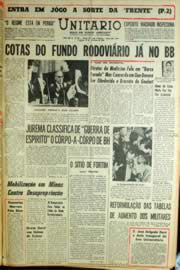 Página do jornal Unitário de fevereiro de 1964