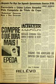 Página do jornal Unitário de março de 1964